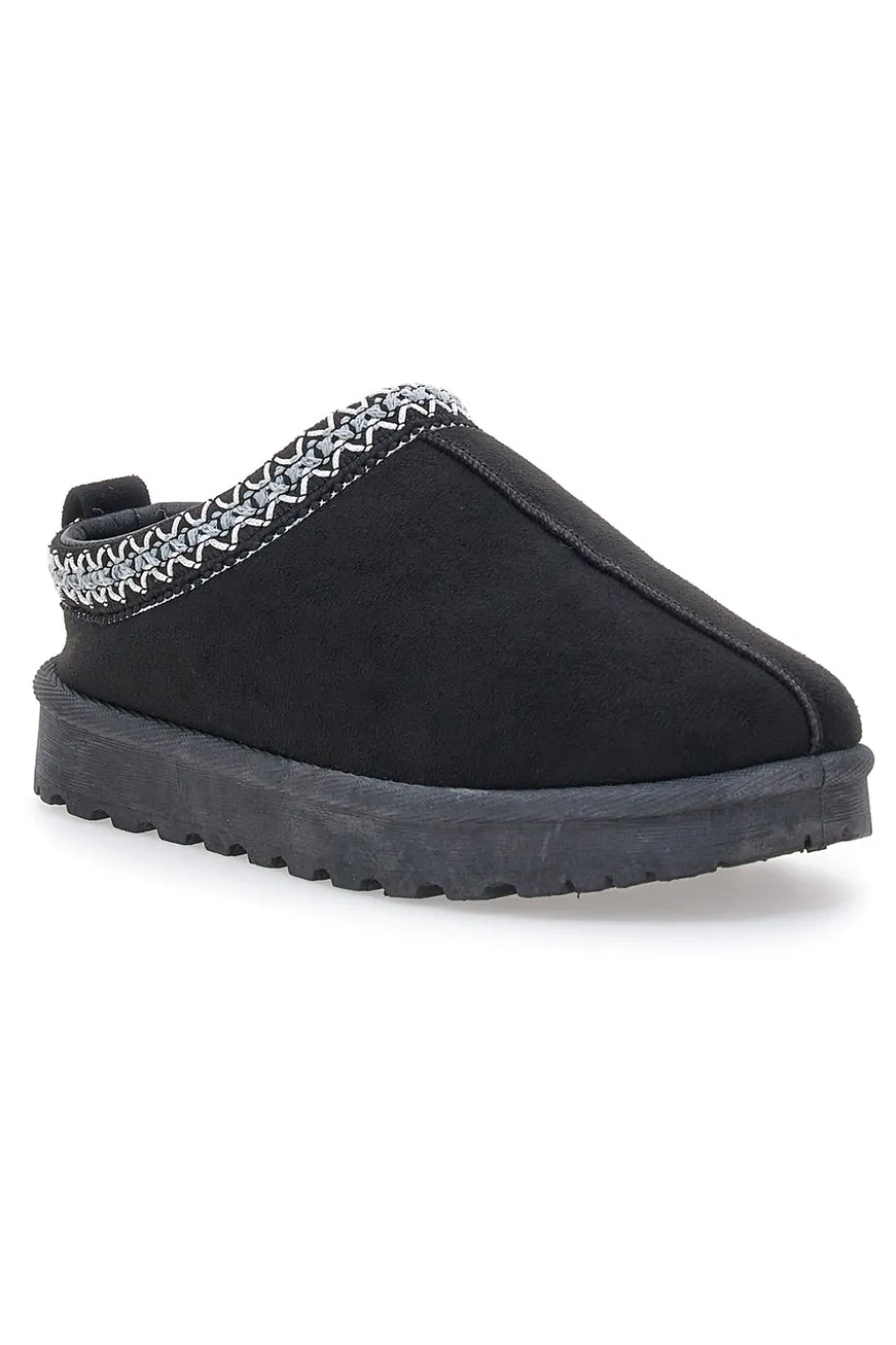 Stivaletti Pantofole con Pelo Nere Pittarello Love 1859