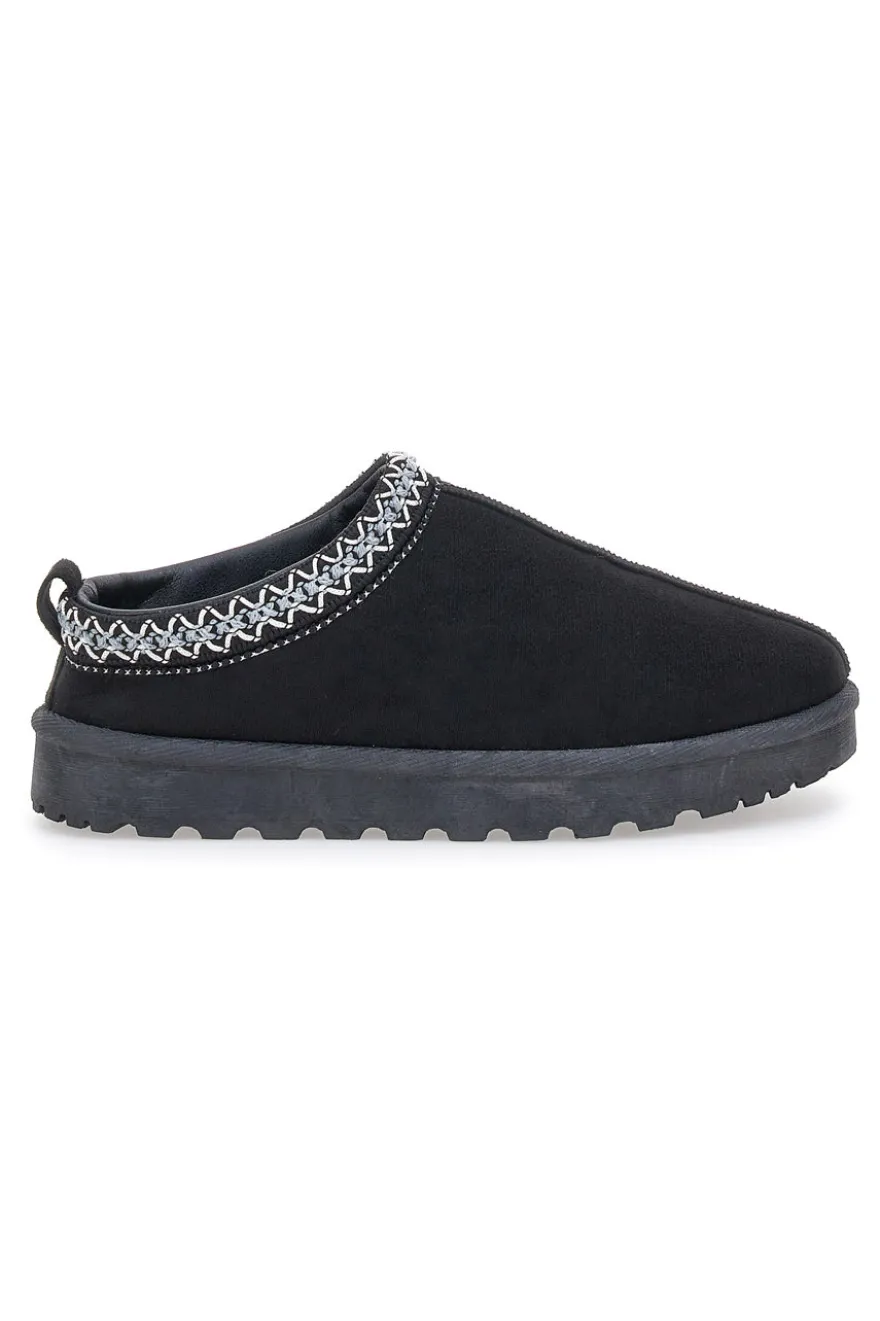 Stivaletti Pantofole con Pelo Nere Pittarello Love 1859