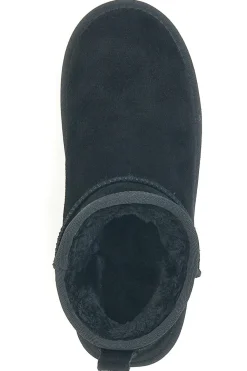 Stivaletti Pantofole neri con pelo effetto scamosciato Mon Dieu L1200