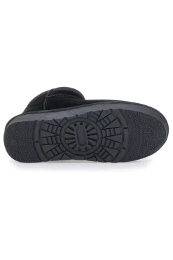 Stivaletti Pantofole neri con pelo effetto scamosciato Mon Dieu L1200