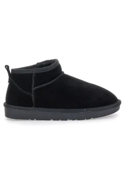 Stivaletti Pantofole neri con pelo effetto scamosciato Mon Dieu L1200