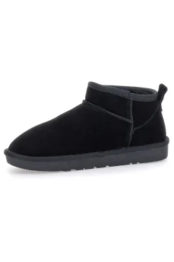 Stivaletti Pantofole neri con pelo effetto scamosciato Mon Dieu L1200