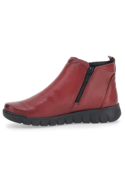 Stivaletti Rossi in Vera Pelle con Cerniere Laterali Plocadi 749007pt