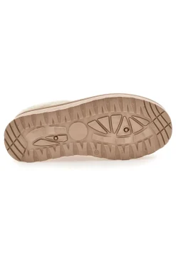 Stivaletti stile pantofola beige con bordo in pelo Pittarello Love PK1913C