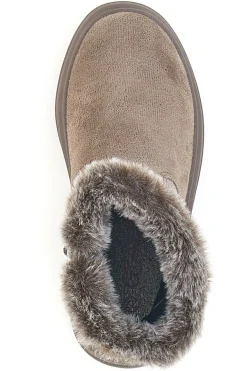 Stivaletti taupe con pelliccia sintetica e glitter Grazia 1625