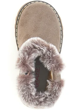 Stivaletti taupe con pelliccia e fantasia animalier Grazie 1526