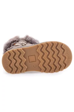 Stivaletti taupe con pelliccia e fantasia animalier Grazie 1526