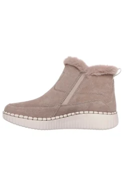 Stivaletti taupe in suede con zip e memory foam Skechers Wilshire Blvd Fresh Zip