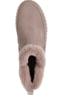 Stivaletti taupe in suede con zip e memory foam Skechers Wilshire Blvd Fresh Zip