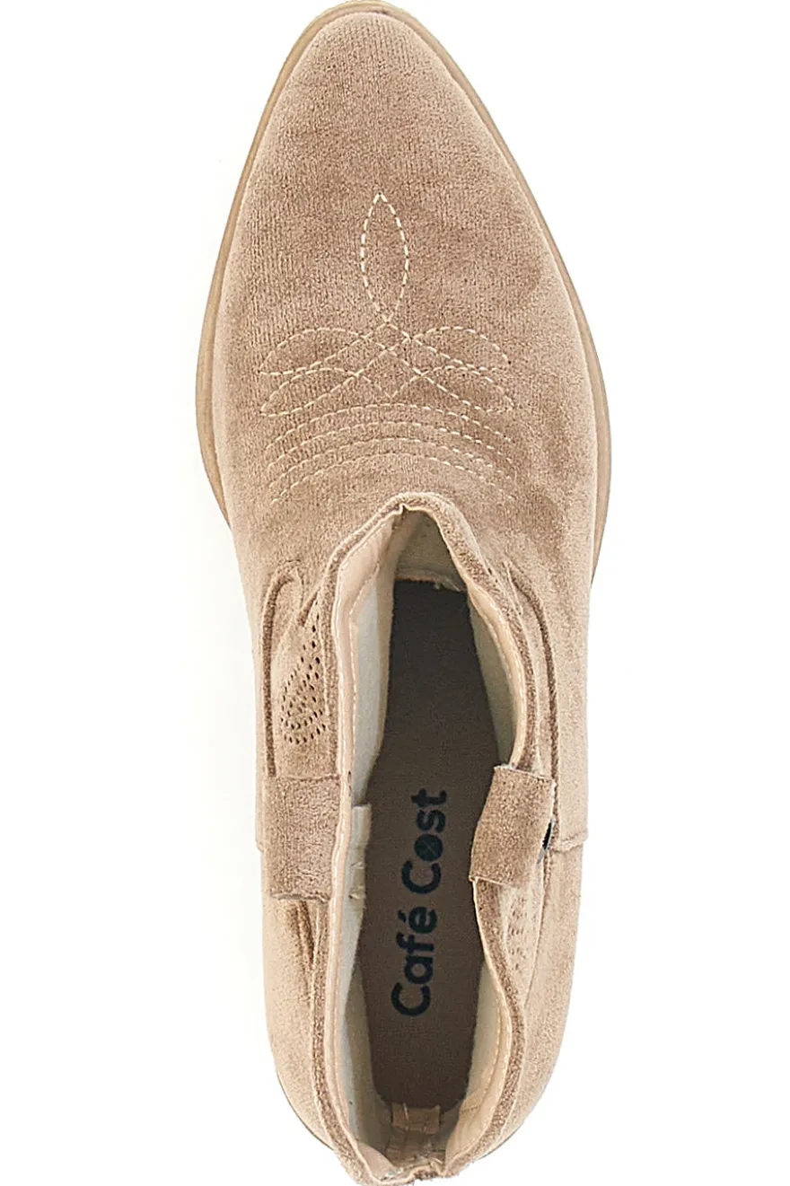 Stivaletti Taxani Beige con Tomaia Liscia CAFÈ COST RQ2204A