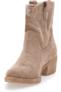 Stivaletti Taxani Beige con Tomaia Liscia CAFÈ COST RQ2204A