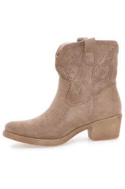 Stivaletti Taxani Beige con Tomaia Liscia CAFÈ COST RQ2204A