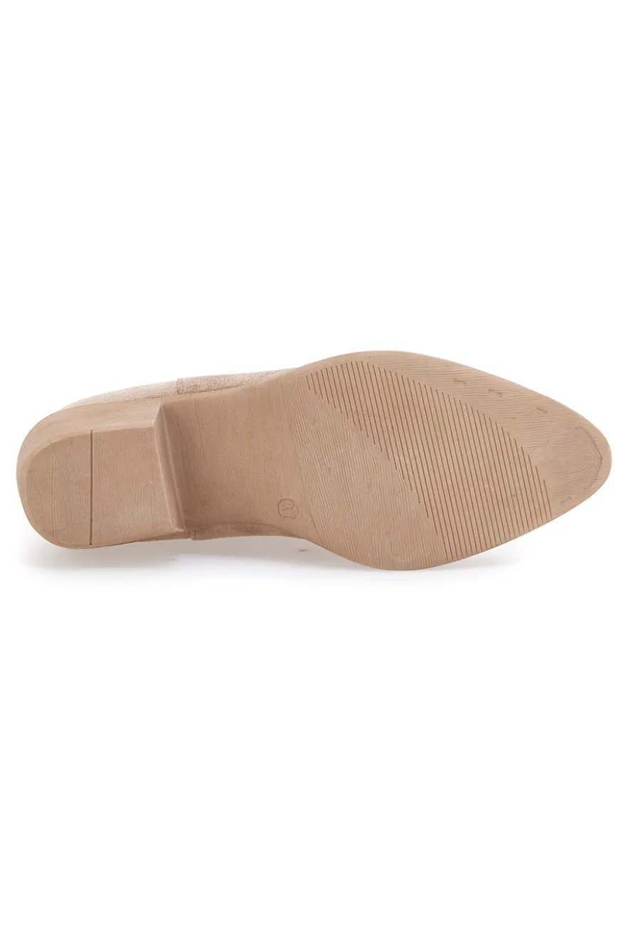 Stivaletti Taxani Beige con Tomaia Liscia CAFÈ COST RQ2204A