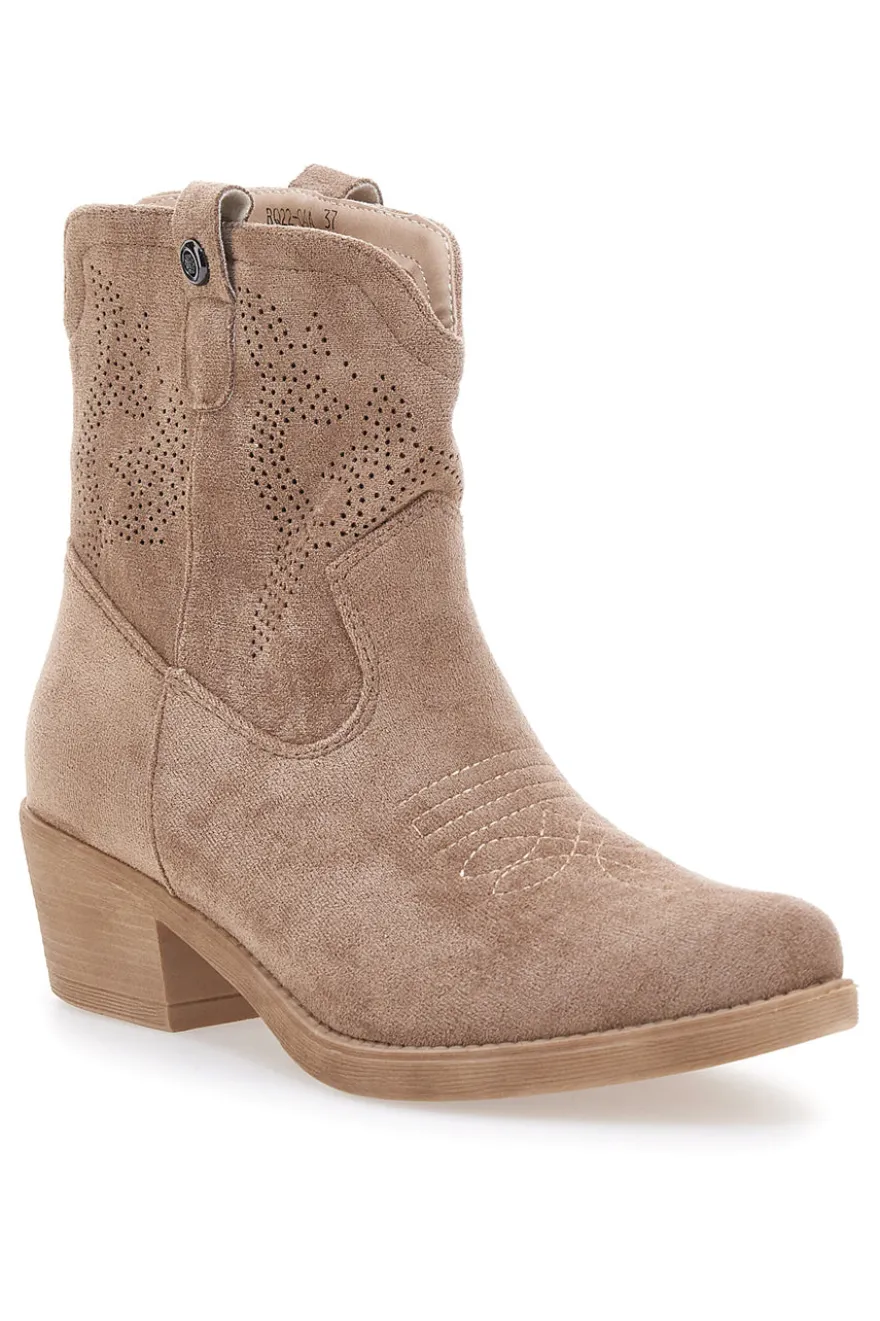 Stivaletti Taxani Beige con Tomaia Liscia CAFÈ COST RQ2204A