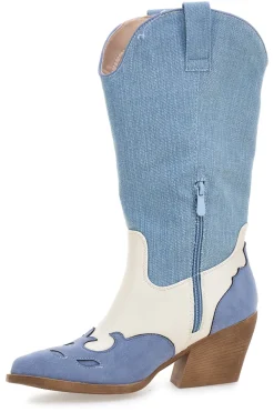 Stivaletti Texani Jeans e Beige Café Cost Q25S6
