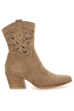 Stivaletti Texani Khaki Con Cerniera Cafè Cost H3W205816