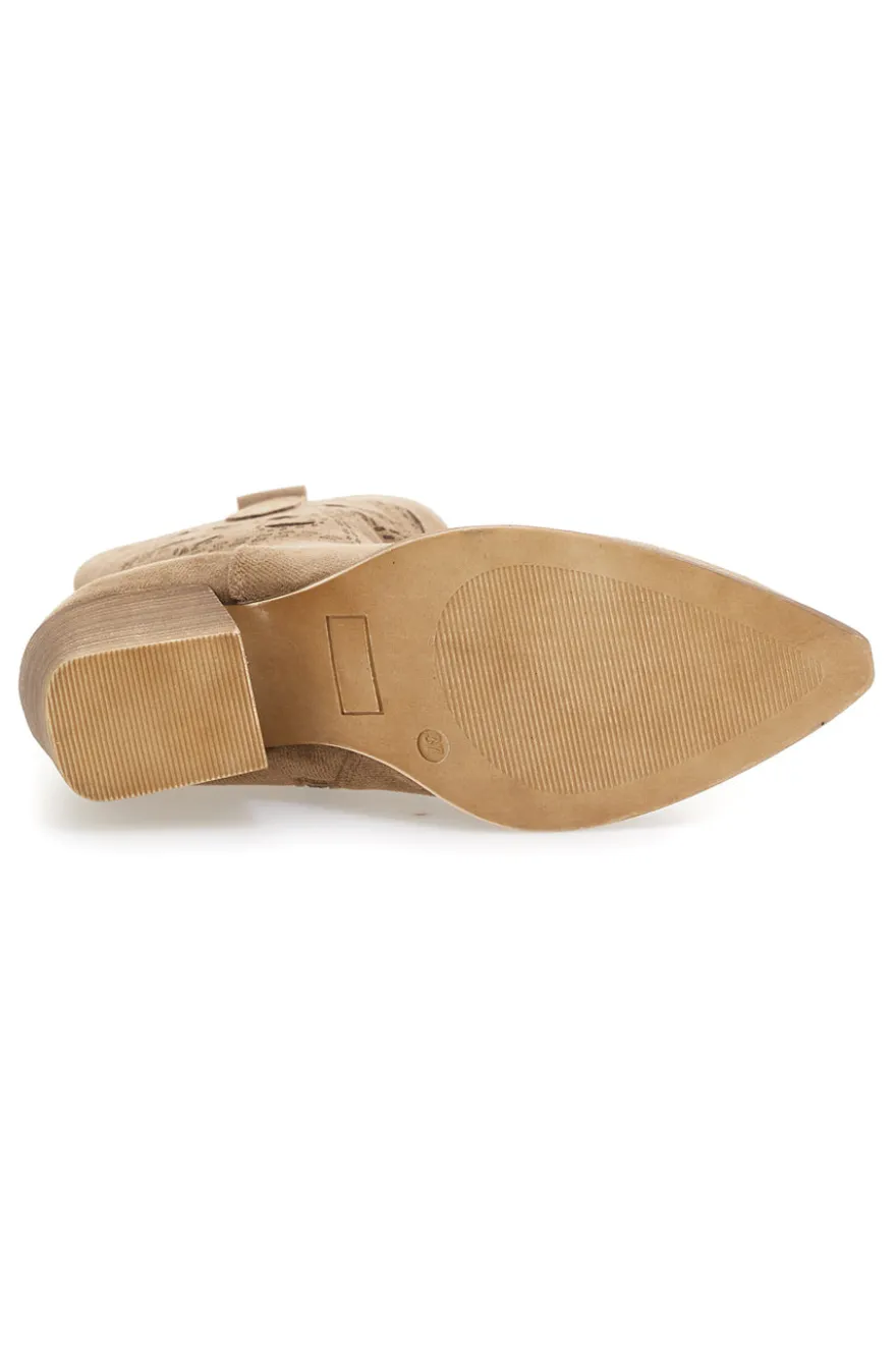 Stivaletti Texani Khaki Con Cerniera Cafè Cost H3W205816