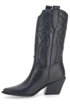 Stivaletti Texani Neri Con Tomaia Ricamata Made in Italy PITTARELLO LOVE TEX901RN
