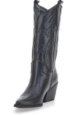 Stivaletti Texani Neri Con Tomaia Ricamata Made in Italy PITTARELLO LOVE TEX901RN