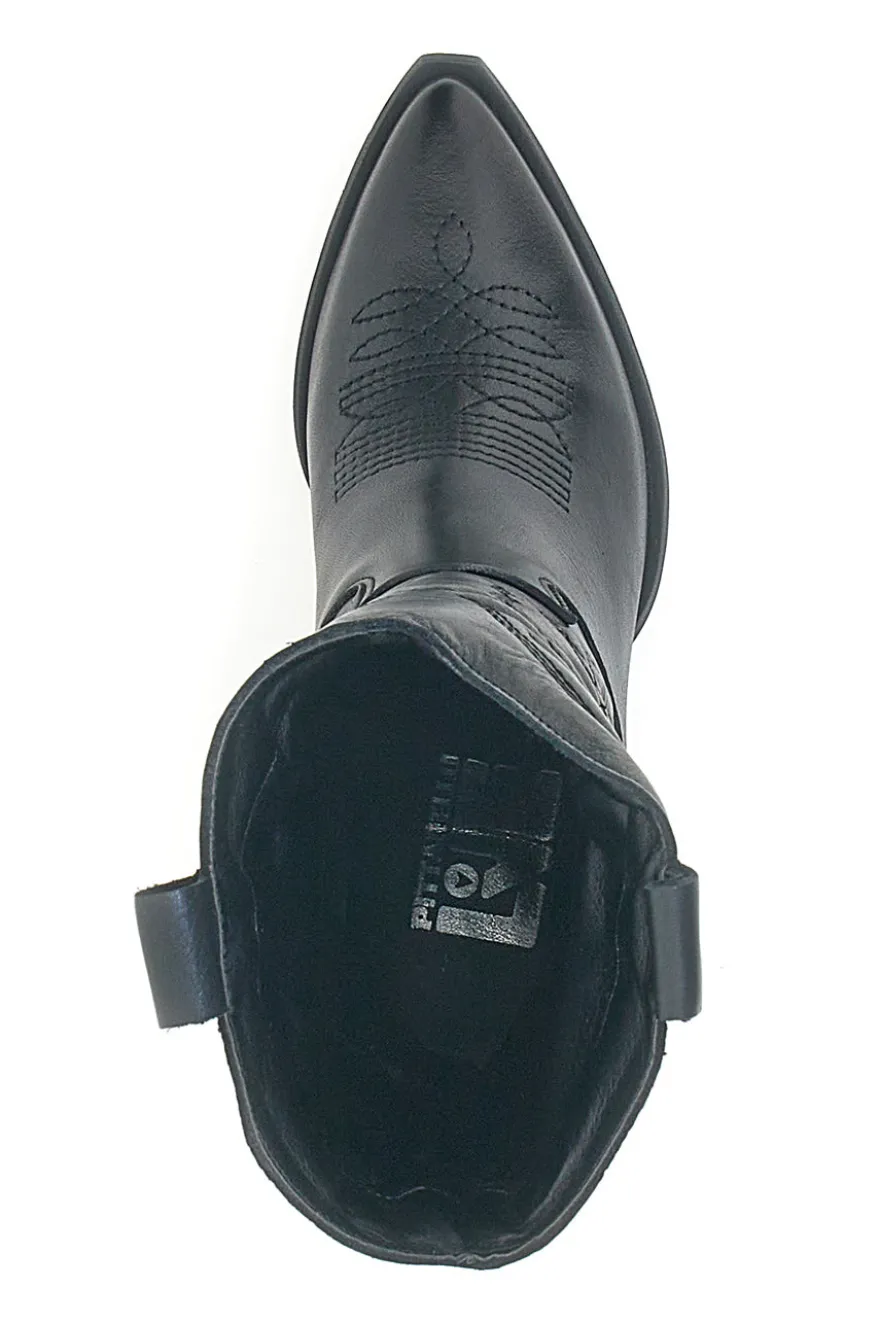 Stivaletti Texani Neri Con Tomaia Ricamata Made in Italy PITTARELLO LOVE TEX901RN
