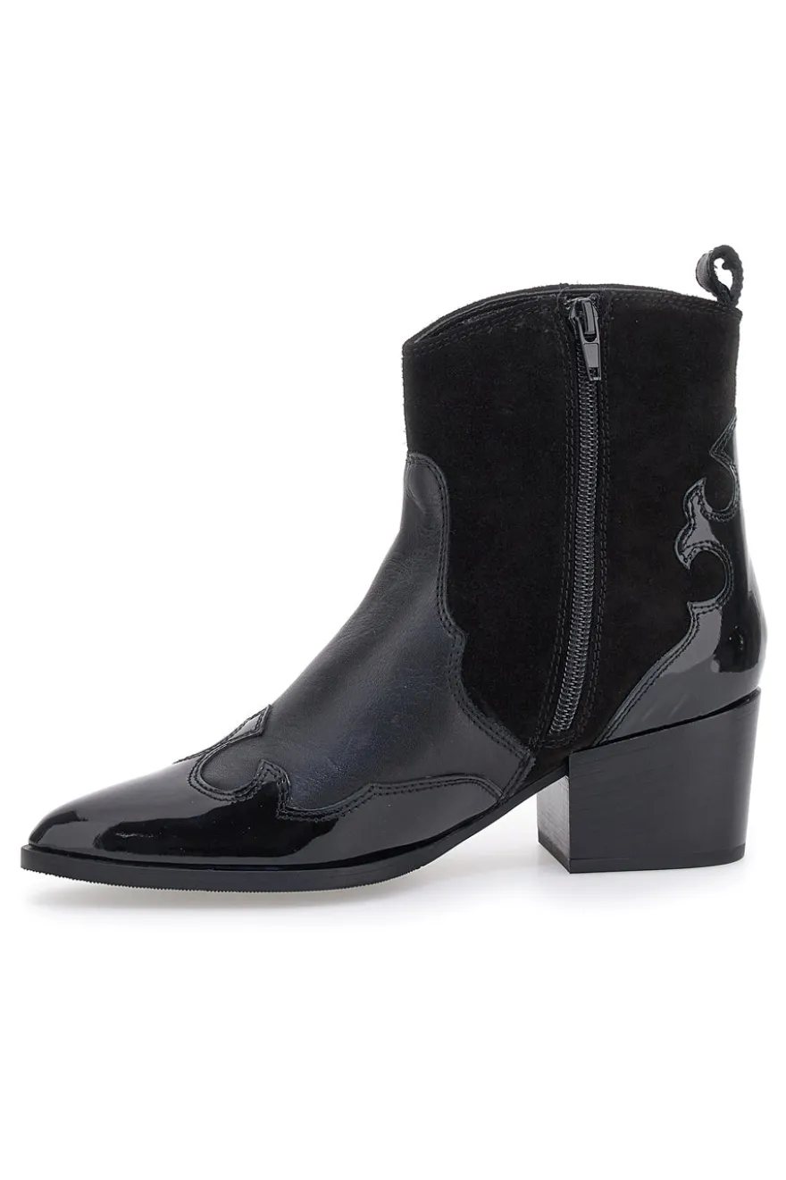 Stivaletti Texani Neri In Vera Pelle PITTARELLO GLAM 54265