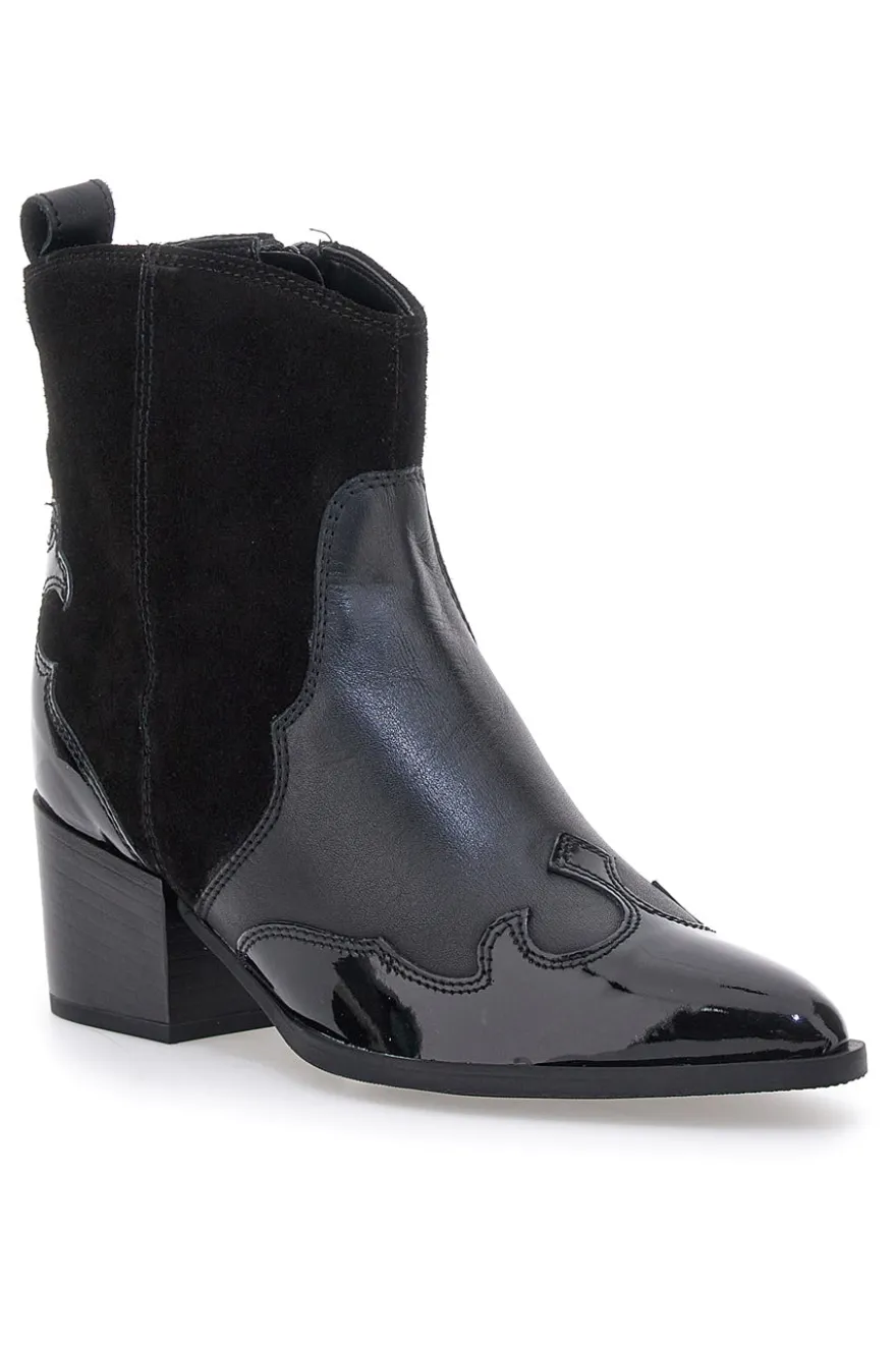 Stivaletti Texani Neri In Vera Pelle PITTARELLO GLAM 54265