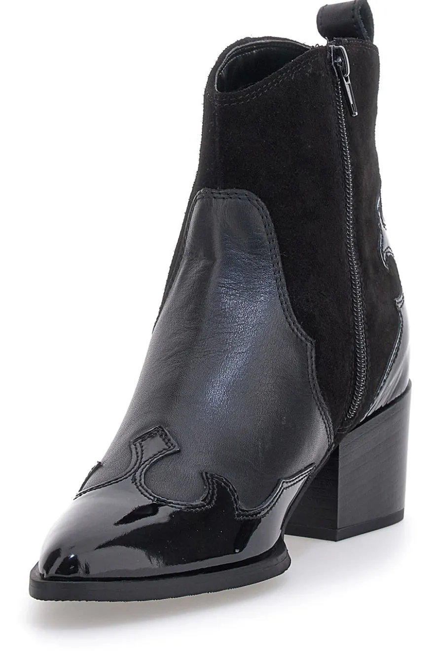 Stivaletti Texani Neri In Vera Pelle PITTARELLO GLAM 54265