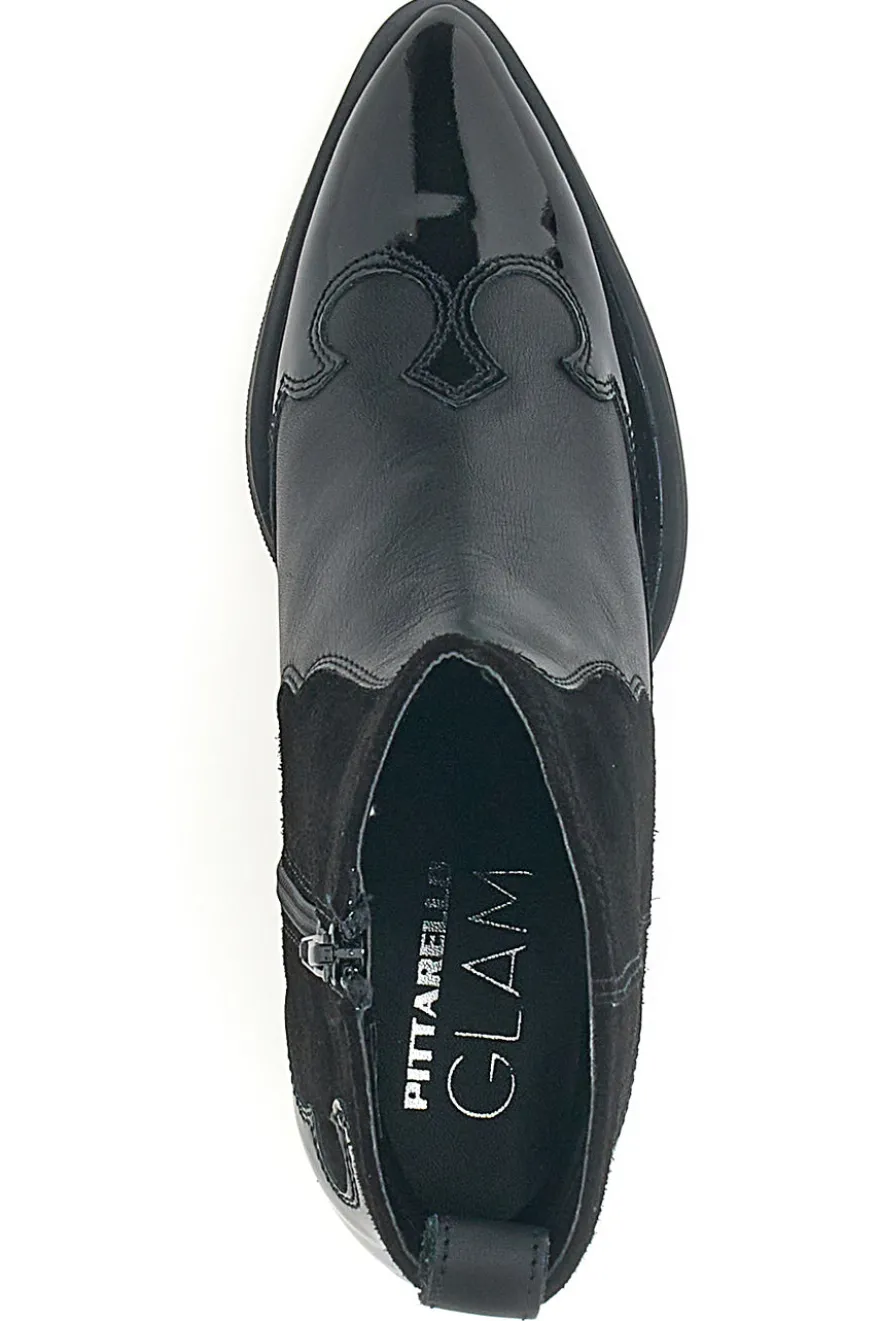 Stivaletti Texani Neri In Vera Pelle PITTARELLO GLAM 54265