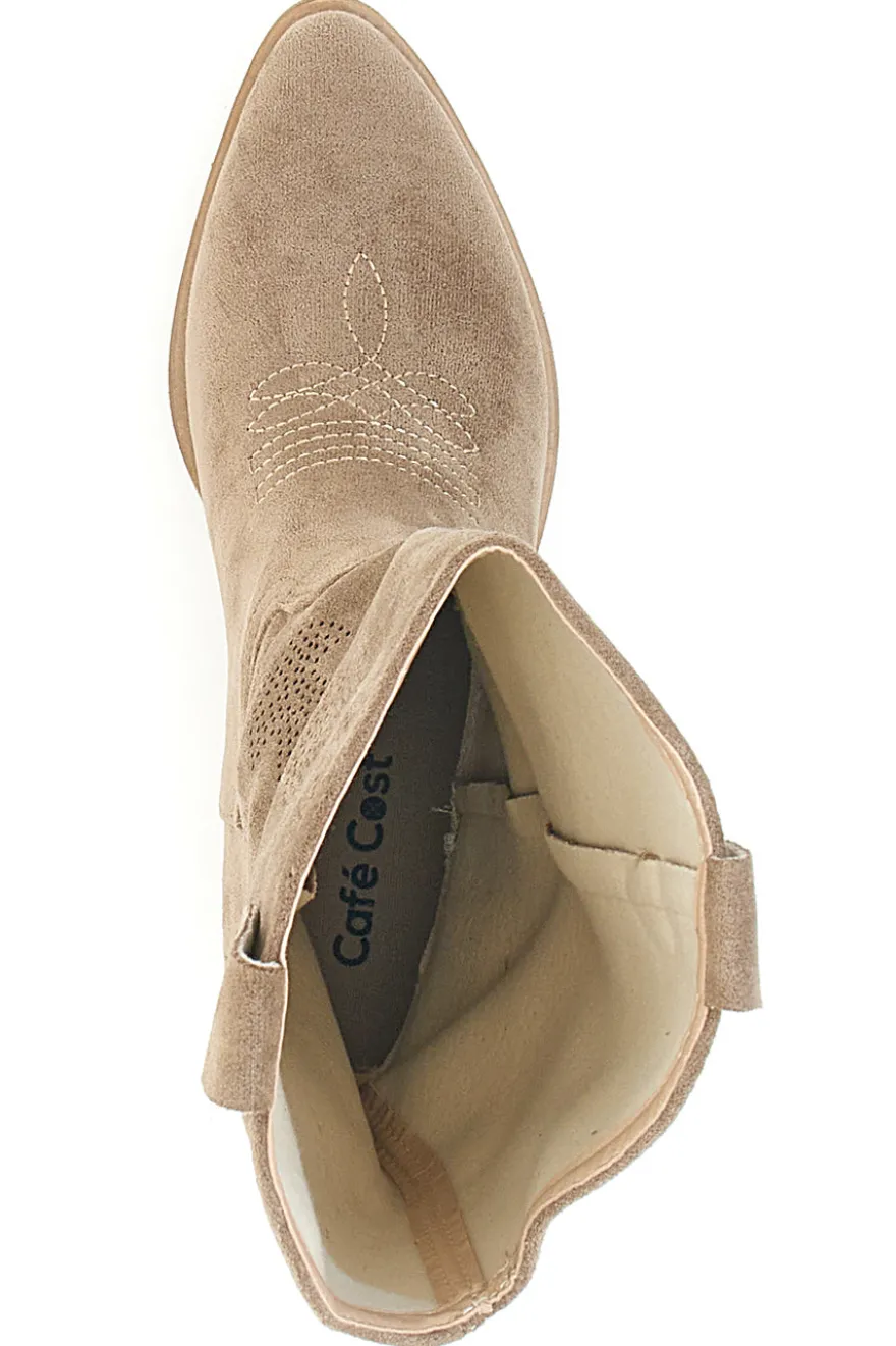 Stivaletti Texani Taupe con Rimani CAFE' COST Q903A1