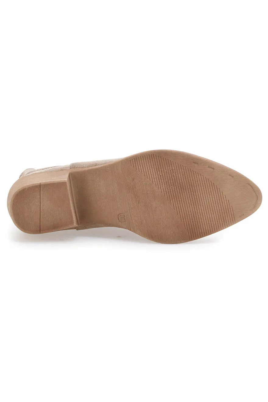 Stivaletti Texani Taupe con Rimani CAFE' COST Q903A1