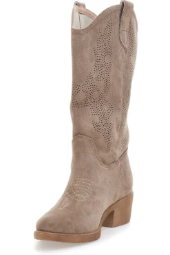 Stivaletti Texani Taupe con Rimani CAFE' COST Q903A1