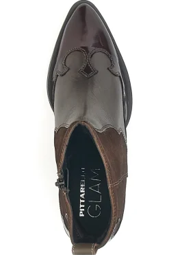 Stivaletti Texani Taupe In Vera Pelle PITTARELLO GLAM 54265