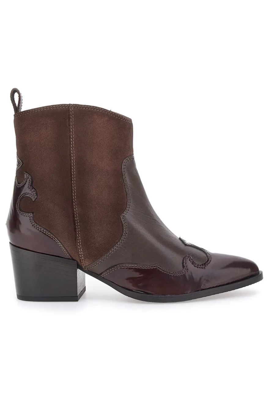Stivaletti Texani Taupe In Vera Pelle PITTARELLO GLAM 54265