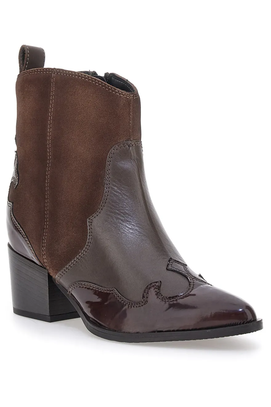 Stivaletti Texani Taupe In Vera Pelle PITTARELLO GLAM 54265