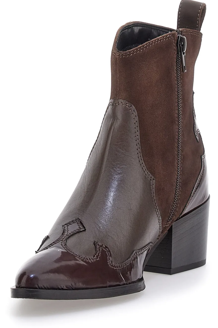 Stivaletti Texani Taupe In Vera Pelle PITTARELLO GLAM 54265