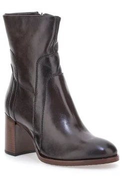 Stivaletti Tronchetti moka in vera pelle con tacco Pittarello Must have T26206