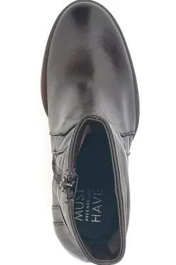 Stivaletti Tronchetti moka in vera pelle con tacco Pittarello Must have T26206