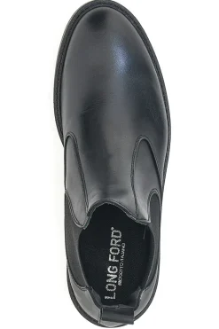 Stivaletto Beatles Vera Pelle Nero Longford 09