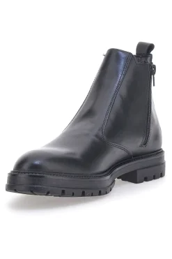 Stivaletto Beatles Vera Pelle Nero Longford 4002