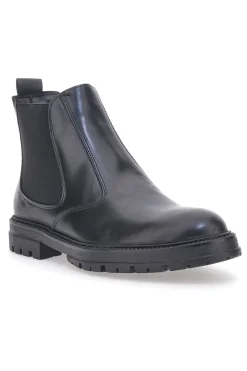 Stivaletto Beatles Vera Pelle Nero Longford 4002