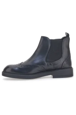 Stivaletto Beatles Vera Pelle Nero Longford 4001