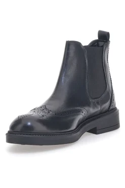 Stivaletto Beatles Vera Pelle Nero Longford 4001
