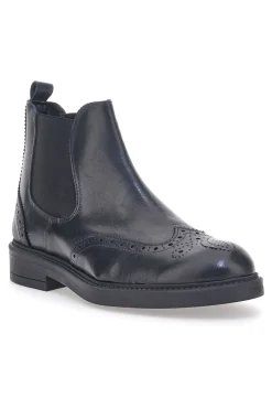 Stivaletto Beatles Vera Pelle Nero Longford 4001