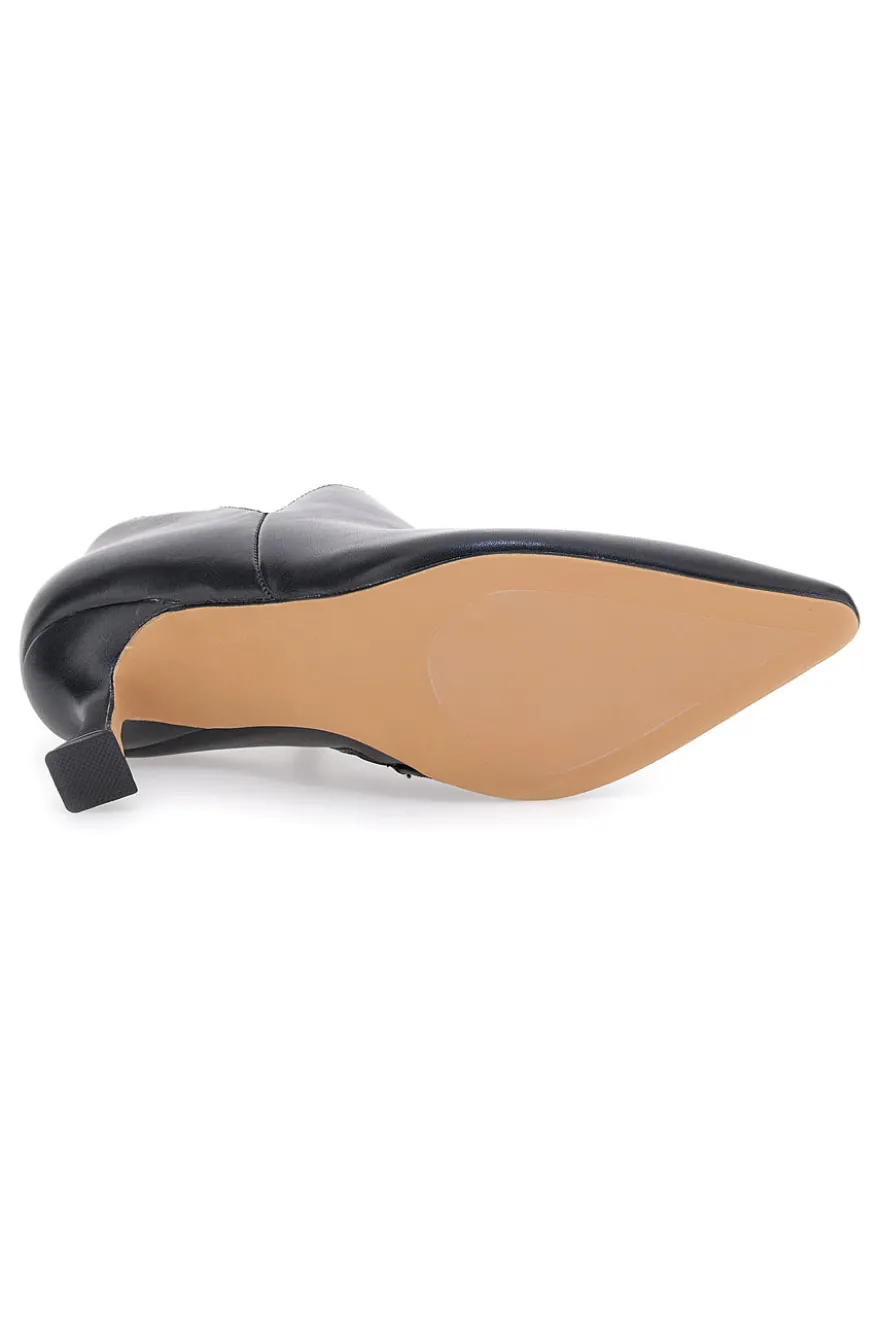 Stivaletto nero a punta con tacco a rocchetto Mon Dieu B8830Q8820Q11