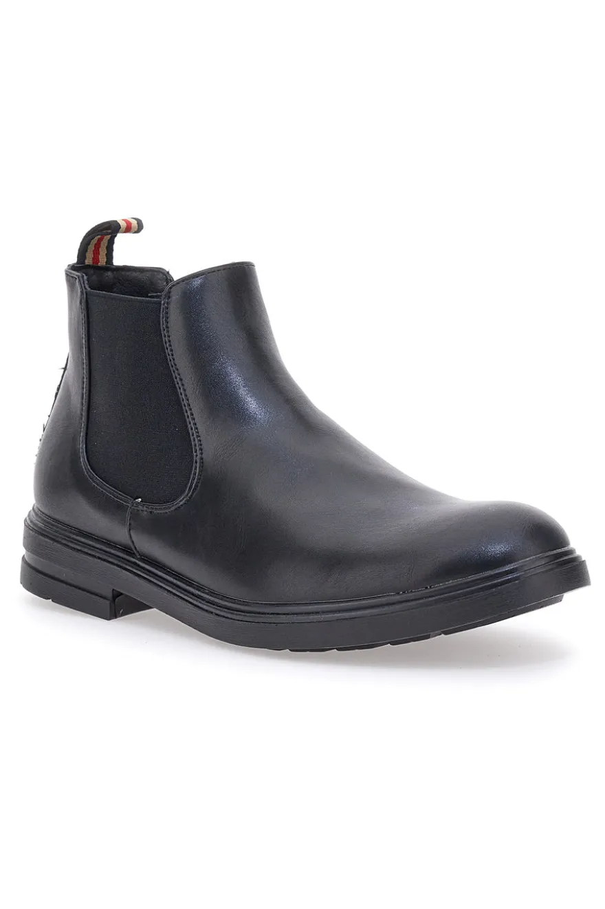 Stivaletto nero con elastici laterali JOHES LAND 180141