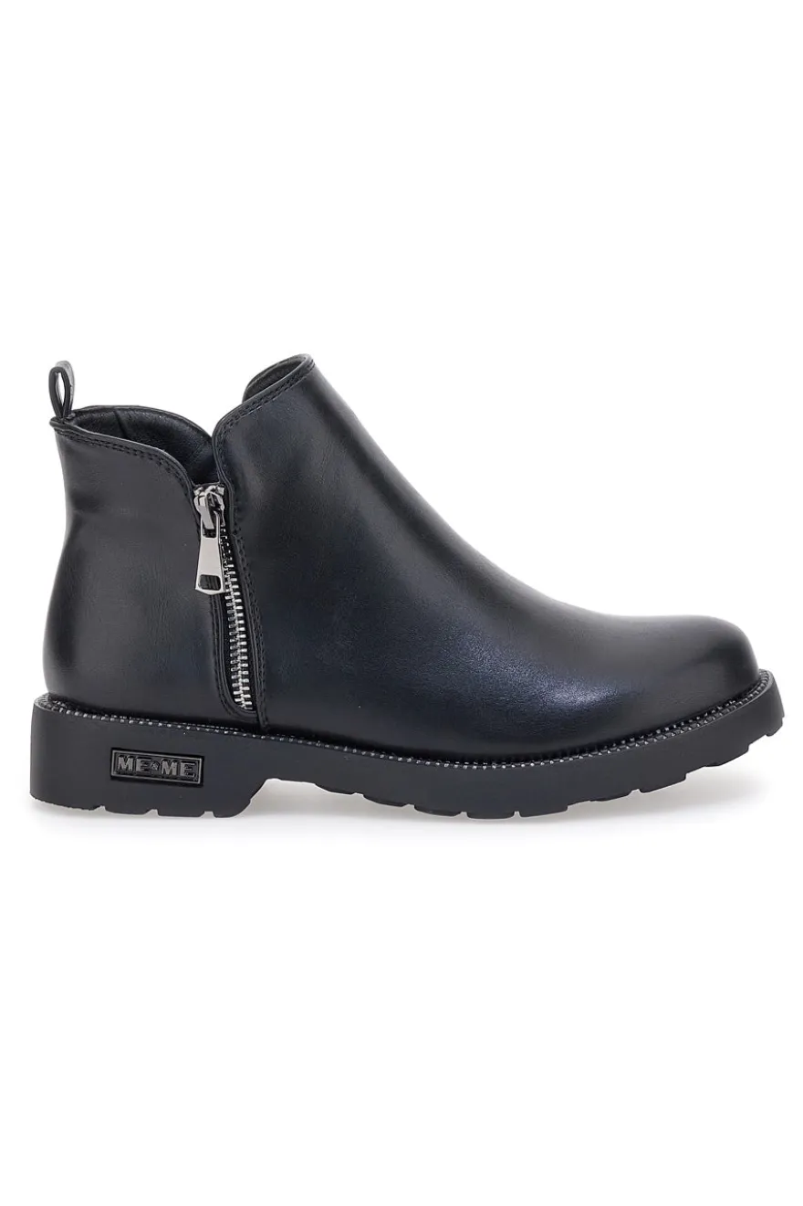 Stivaletto nero con inserti metallici ME & ME 1214