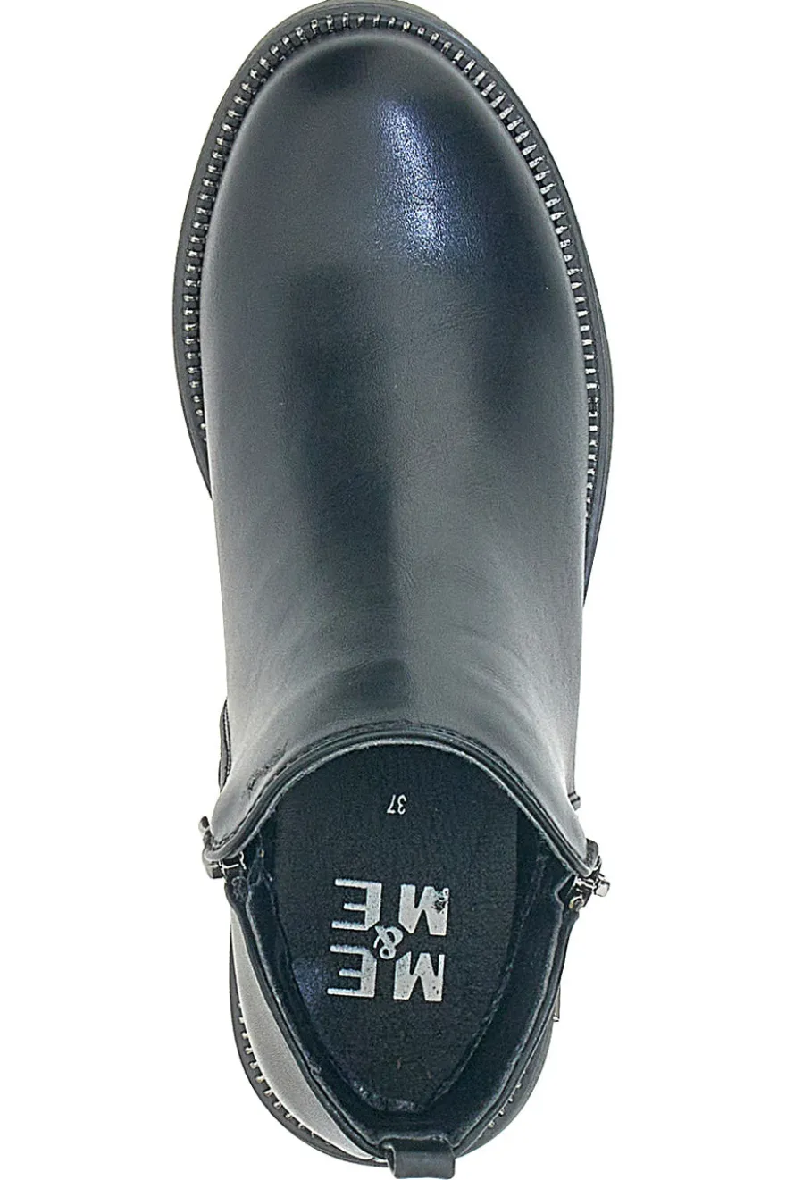 Stivaletto nero con inserti metallici ME & ME 1214