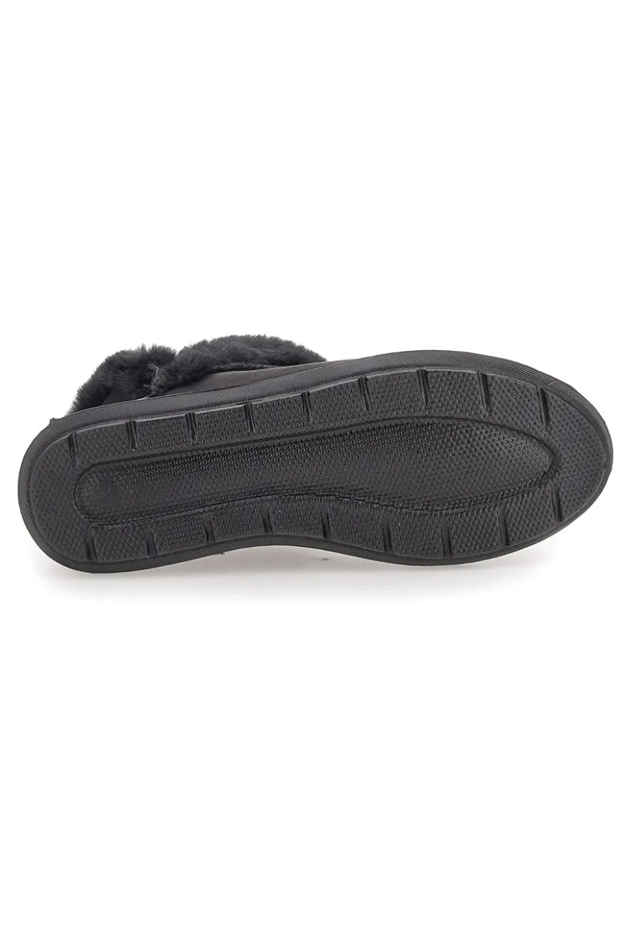 Stivaletto Nero Con Pelo Inblu WG022214