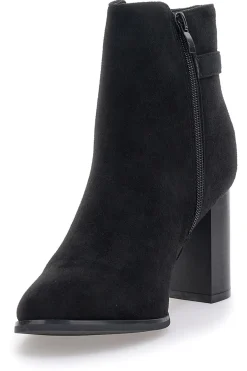 Stivaletto nero effetto camoscio con tacco Alto ENERGY 370