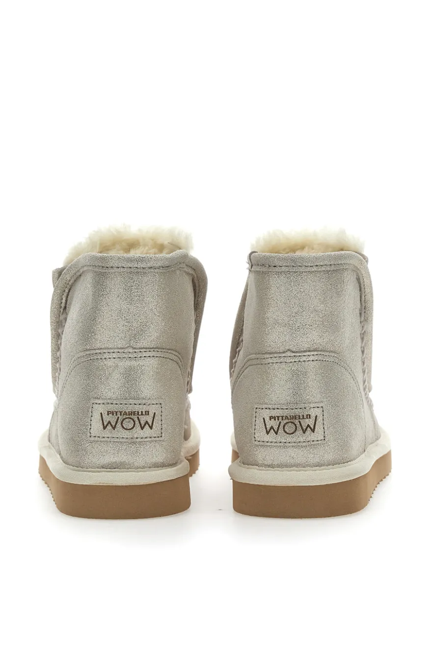 Stivaletto Vera Pelle 3178 Platino